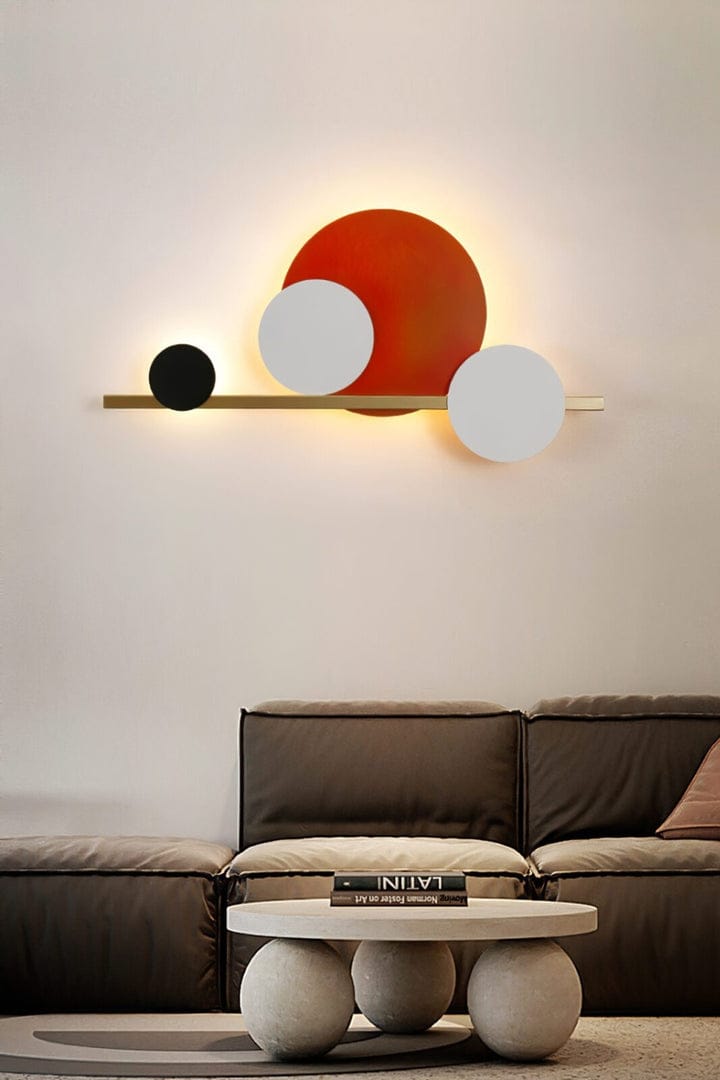 Four circular wall light