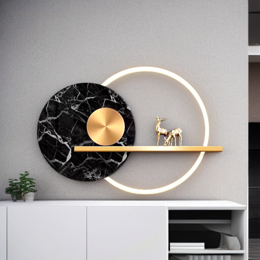 Black circular light - AURA LIGHT