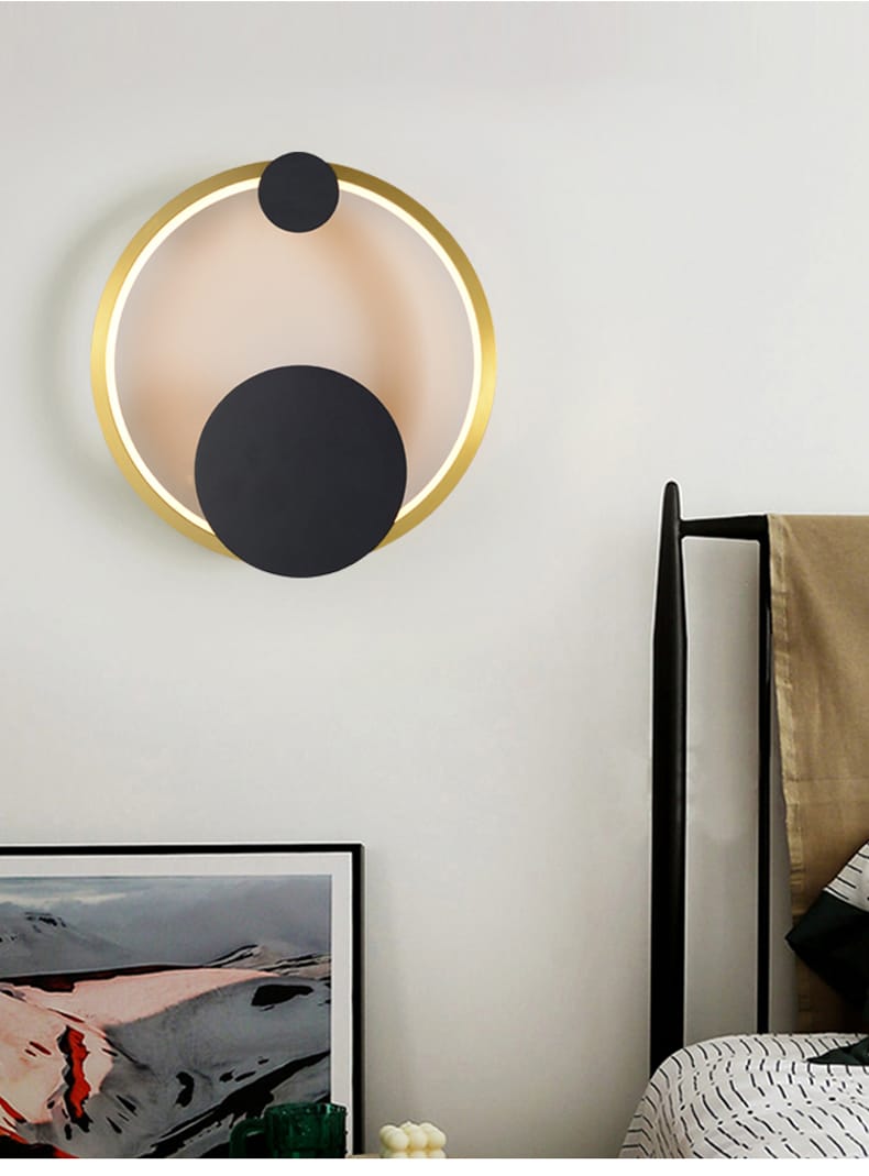 ROUND GOLD WALL FIXTURE - AURA LIGHT