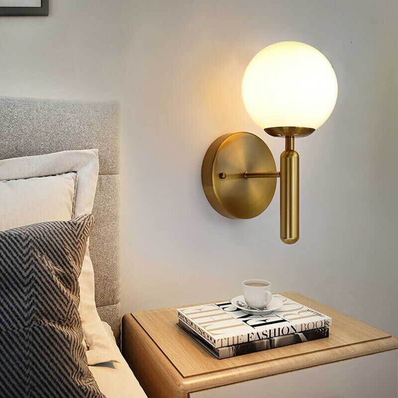 MODERN GLASS BALL WALL LAMP - AURA LIGHT