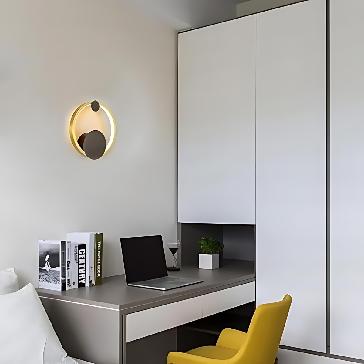 ROUND GOLD WALL FIXTURE - AURA LIGHT
