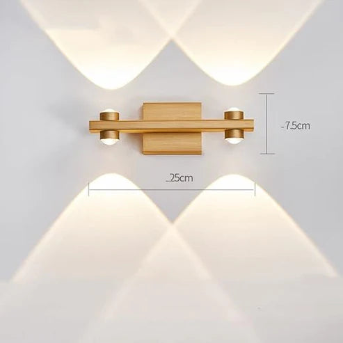 DOUBLE HEAD GOLD MIRROR LIGHT - AURA LIGHT